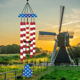 American Flag Wind Chimes for Outside, Wind Chime for Mothers Day