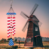 American Flag Wind Chimes for Outside, Wind Chime for Mothers Day